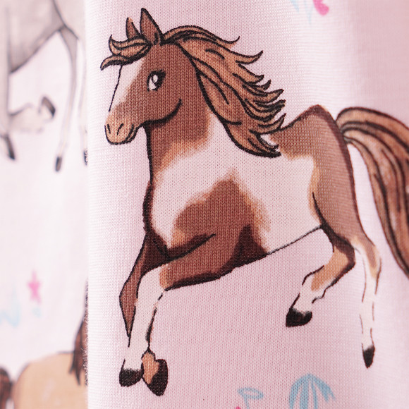 Mädchen T-Shirt mit Pferde-Allover