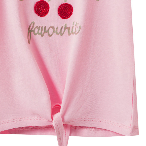 Mädchen T-Shirt mit Knotendetail