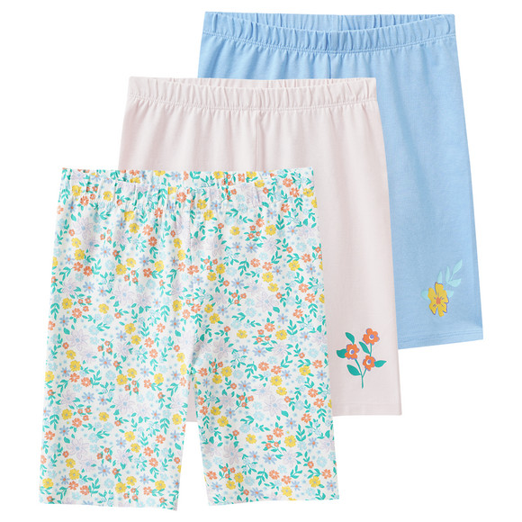 3 Mädchen Radler im Set blau / rosa / weiss