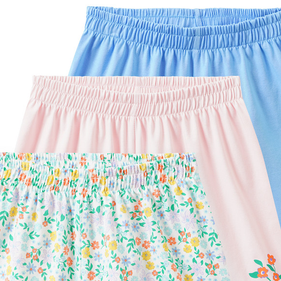 3 Mädchen Shorts mit bunten Motiven
