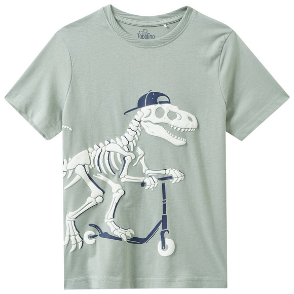 Jungen T-Shirt mit Dino-Motiven oliv