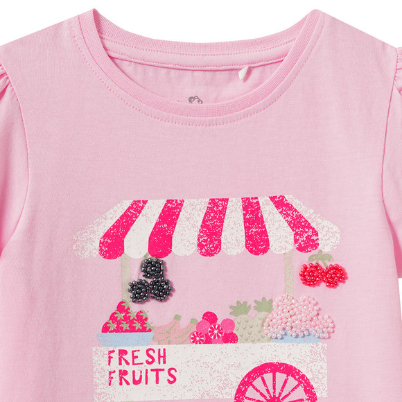 Mädchen T-Shirt mit Perlen-Details