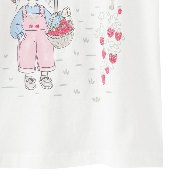 Mädchen T-Shirt mit Glitzer-Print