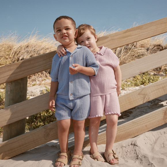 Baby Strick-Set mit Shirt und Hose