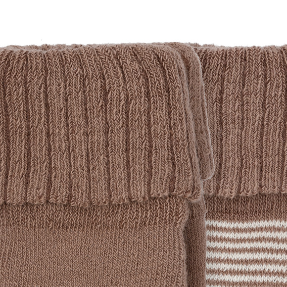 2 Paar Newborn Frottee-Socken mit Umschlag