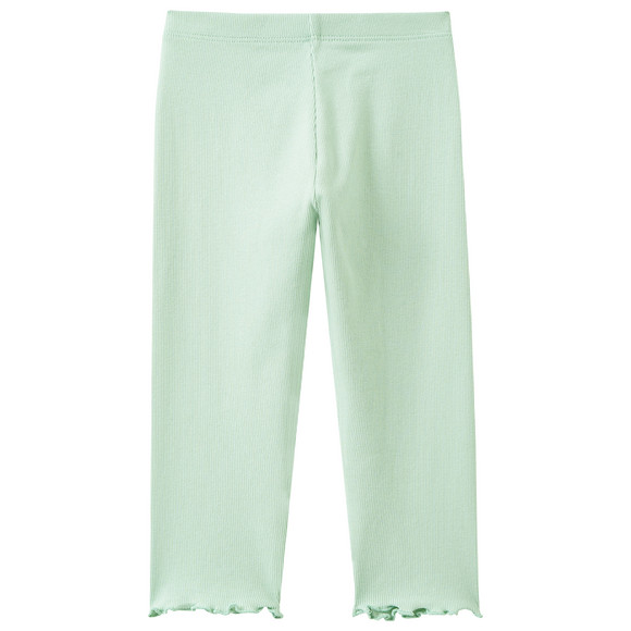Mädchen Capri-Leggings mit Rippstruktur mintgrün