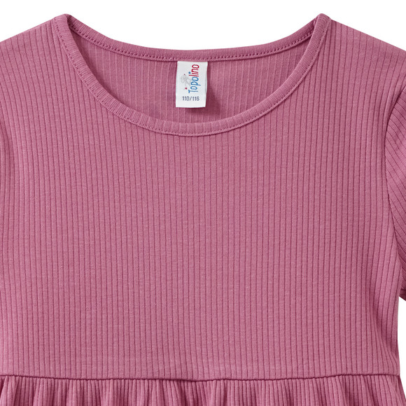 Mädchen Kleid mit Rippstruktur