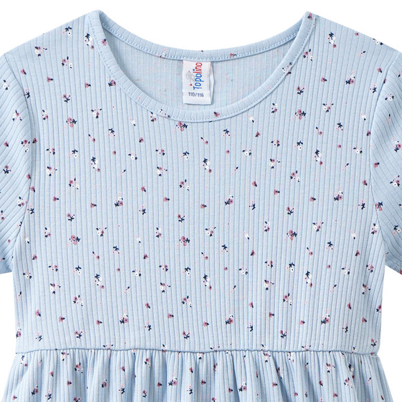 Mädchen Kleid mit Rippstruktur