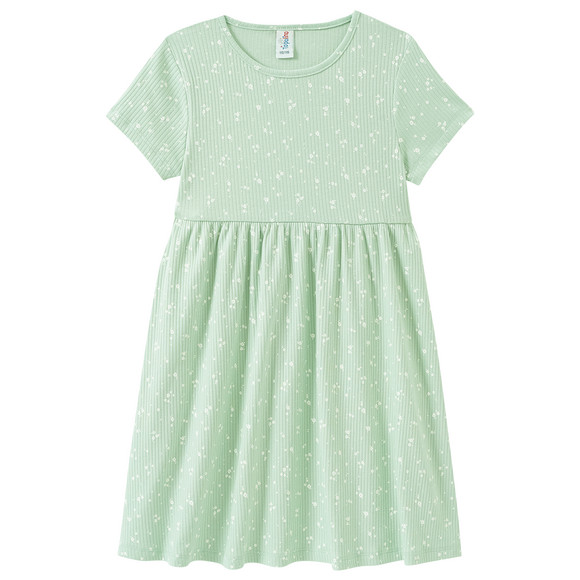 Mädchen Kleid mit Rippstruktur mintgrün