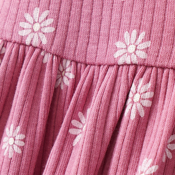 Mädchen Kleid mit Rippstruktur