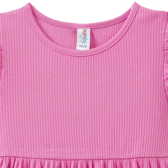 Mädchen Kleid mit Rippstruktur