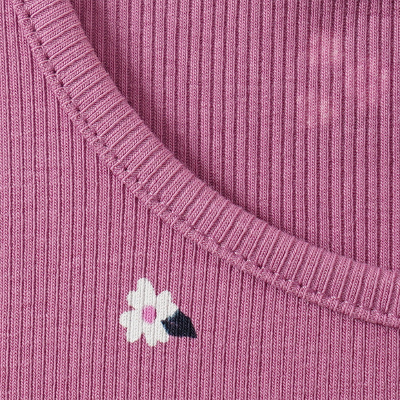 Mädchen T-Shirt mit Rippstruktur
