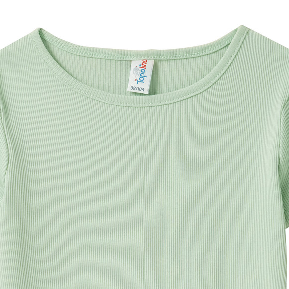 Mädchen T-Shirt mit Rippstruktur