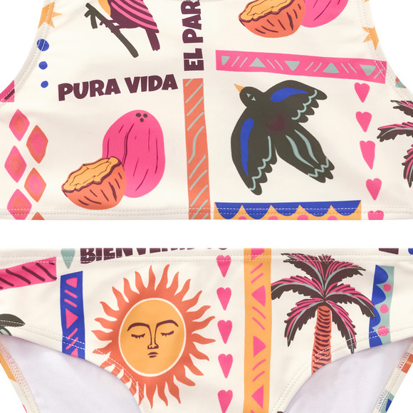 Mädchen Bikini mit Allover-Print