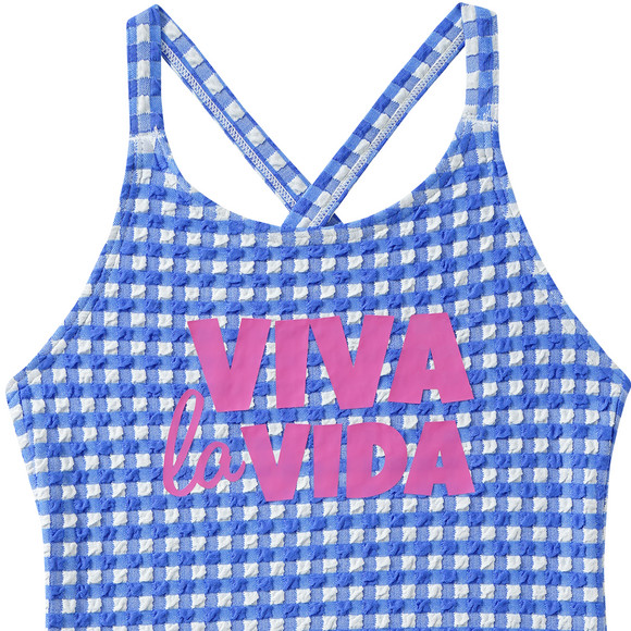 Mädchen Badeanzug mit Schriftzug