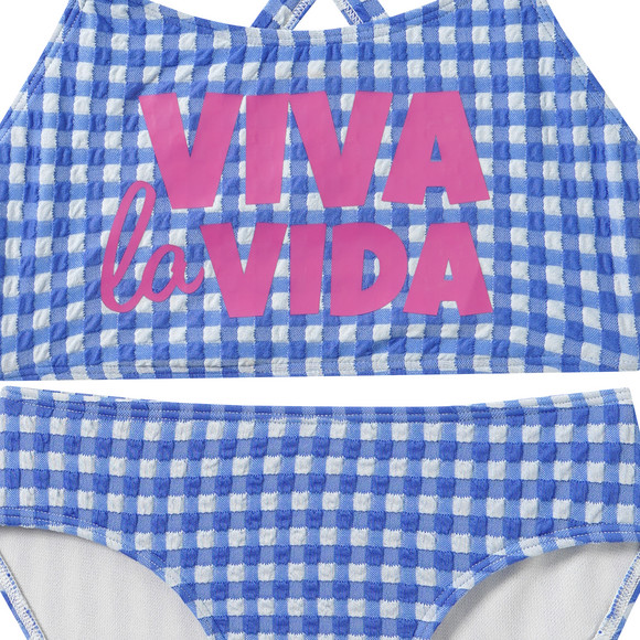 Mädchen Bikini mit Schriftzug