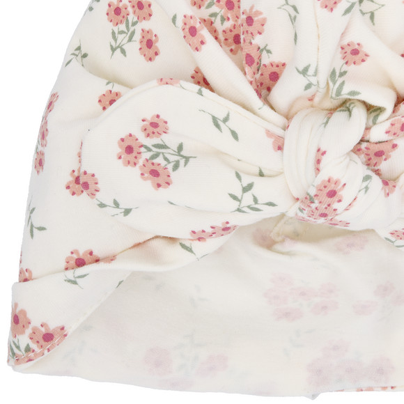 Newborn Turban-Mütze mit Blümchen-Print
