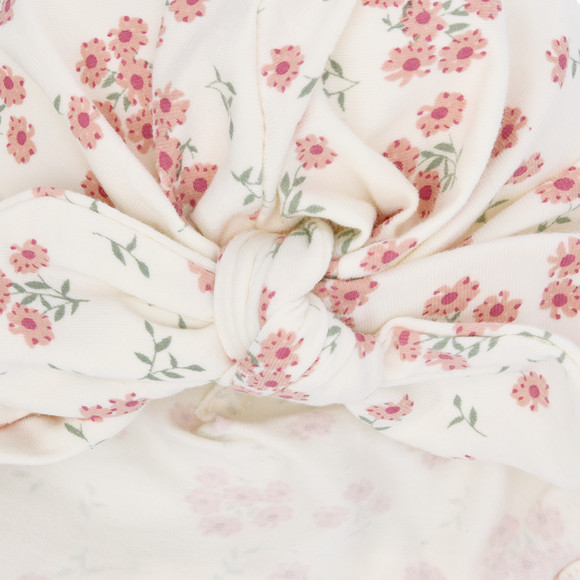 Newborn Turban-Mütze mit Blümchen-Print