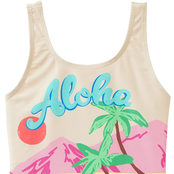 Mädchen Badeanzug mit sommerlichem Motiv