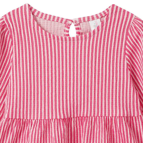 Babyshirt met lange mouwen en crêpe-structuur