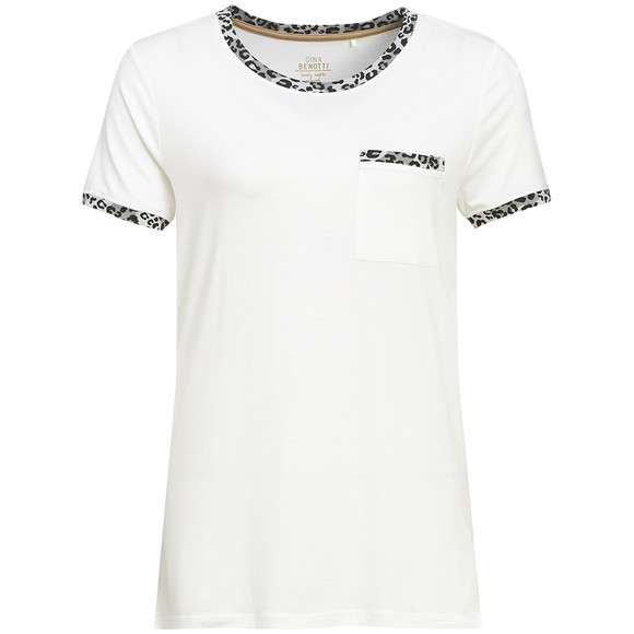 Damen Schlafshirt mit Leo-Details