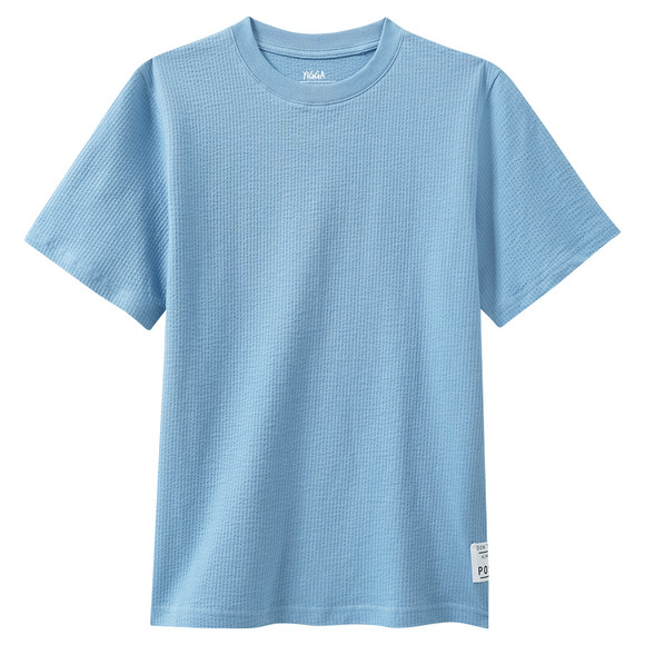 Jungen T-Shirt mit Waffelstruktur blau