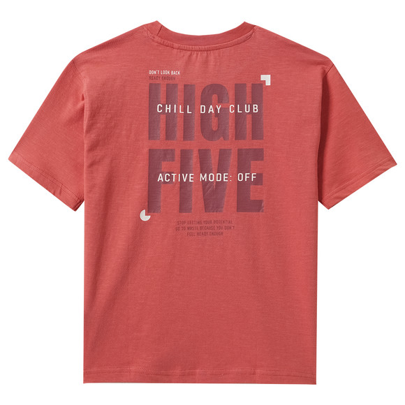 Jungen T-Shirt mit Rückenprint rot