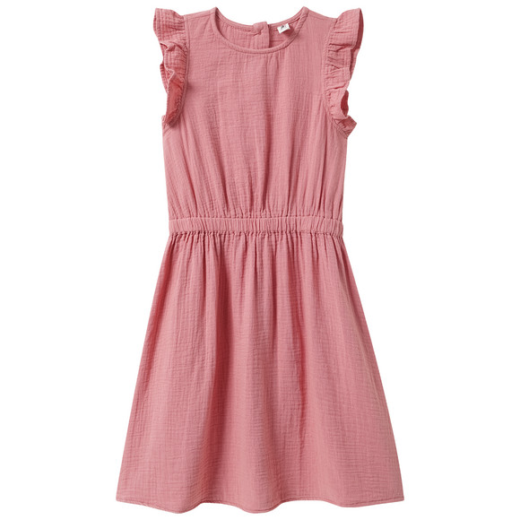 Mädchen Musselin-Kleid mit Flügelärmeln
