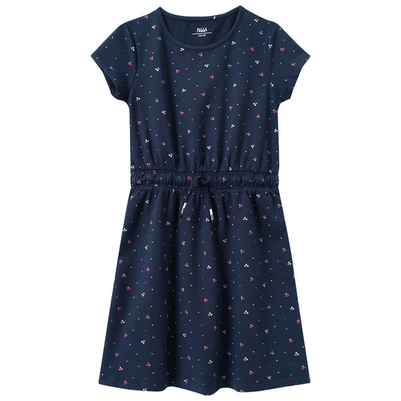 Mädchen Sweatkleid mit Kirschen-Allover