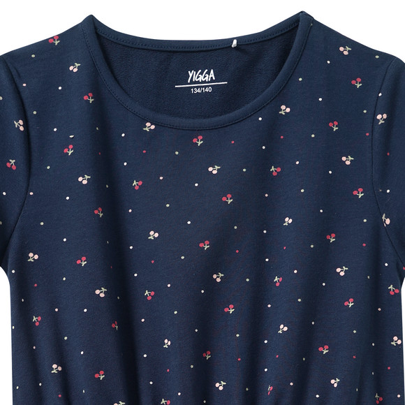 Mädchen Sweatkleid mit Kirschen-Allover