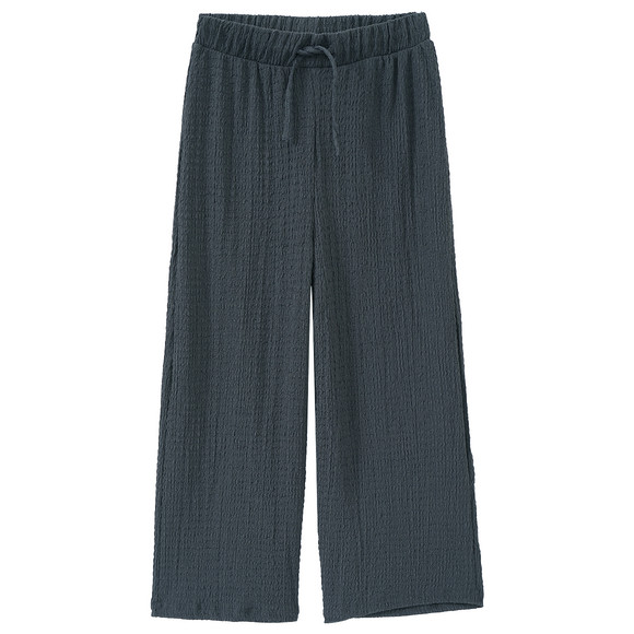 Mädchen Hose mit Krepp-Struktur dunkelgrau