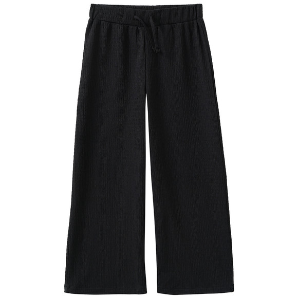 Mädchen Hose mit Krepp-Struktur schwarz