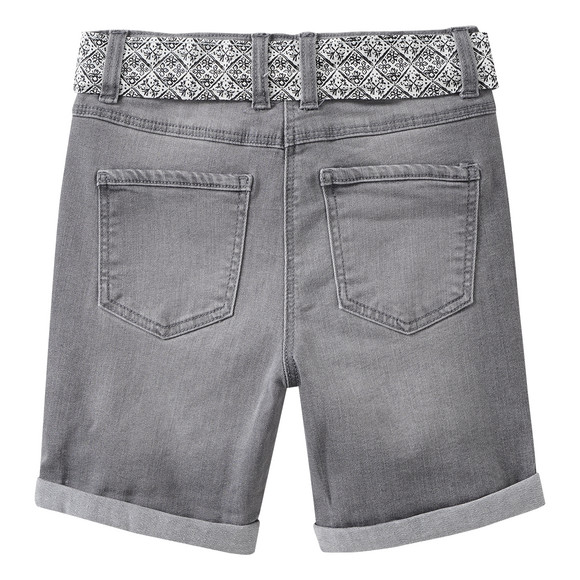 Mädchen Jeansshorts mit Stoffgürtel