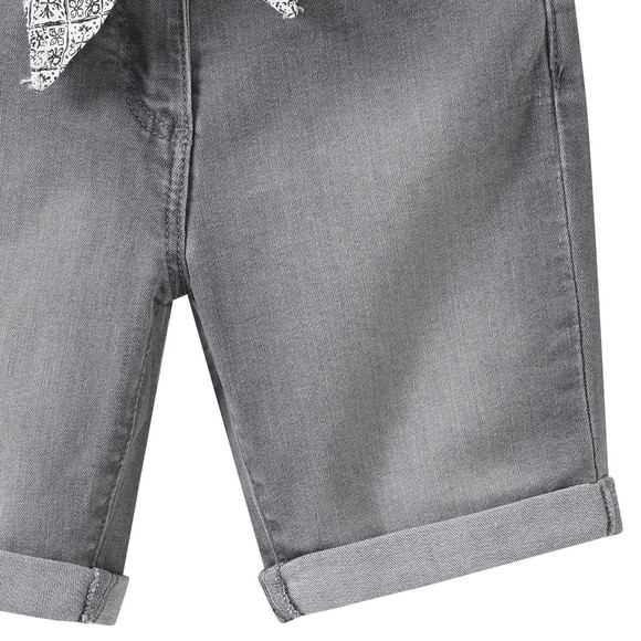 Mädchen Jeansshorts mit Stoffgürtel