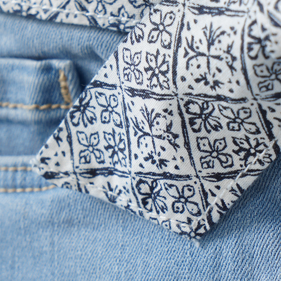 Mädchen Jeansshorts mit Stoffgürtel