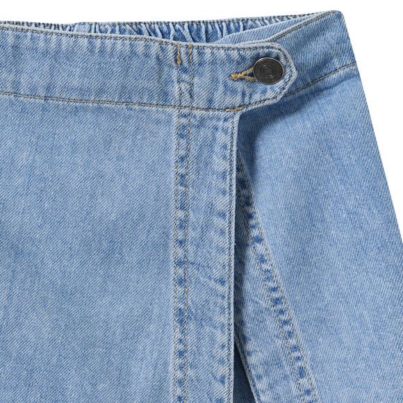 Meisjes denim broekrok in wikkellook