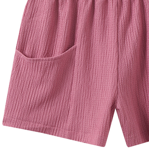 Mädchen Shorts mit gekreppter Struktur
