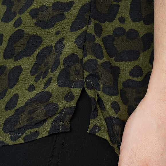 Damen Bluse mit Leo-Print