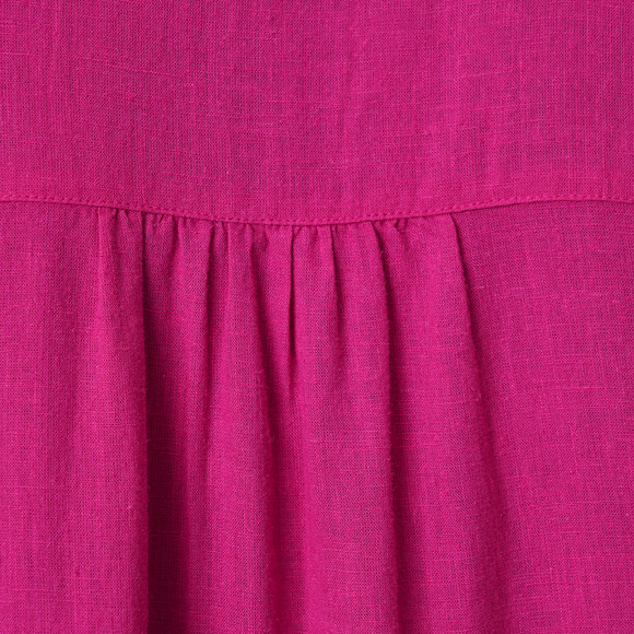 Damen Leinen-Blusenkleid mit Kragen