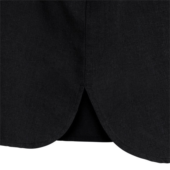 Damen Leinen-Longbluse mit V-Ausschnitt