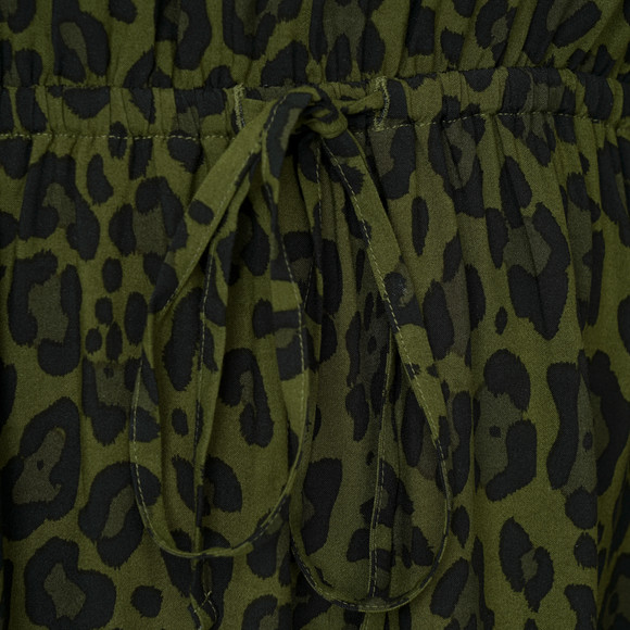 Damen Maxikleid mit Leo-Print