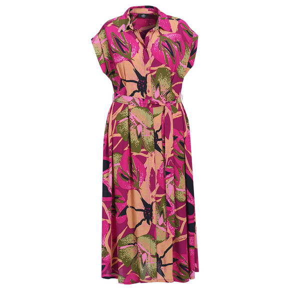 Damen Midi-Kleid mit Allover-Print