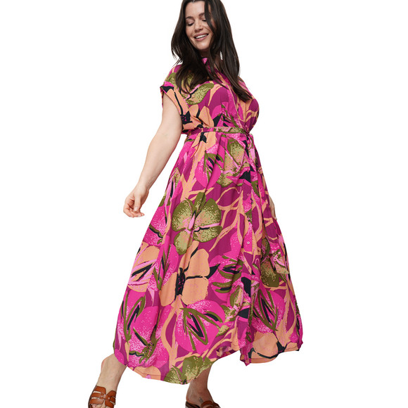 Damen Midi-Kleid mit Allover-Print