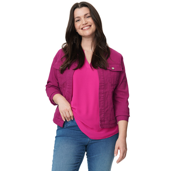 Damen Jeansjacke ohne Verschluss