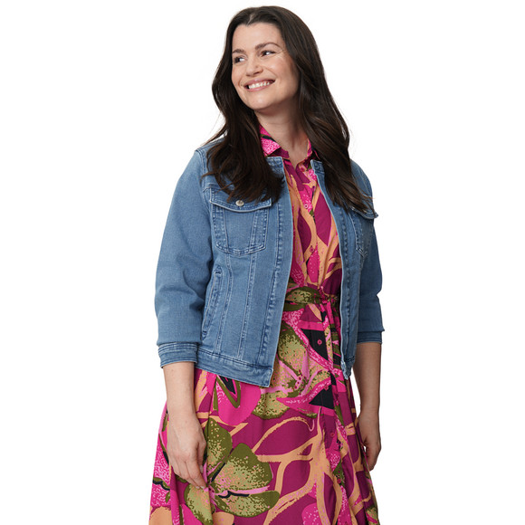 Damen Jeansjacke ohne Verschluss