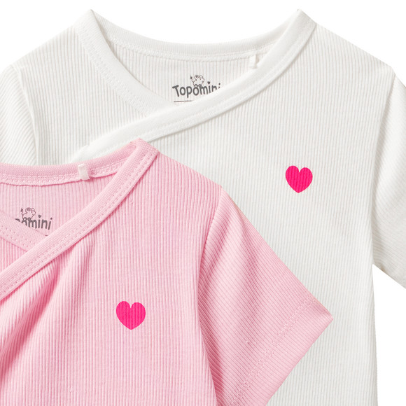 2 Newborn Wickelbodys mit Rippstruktur