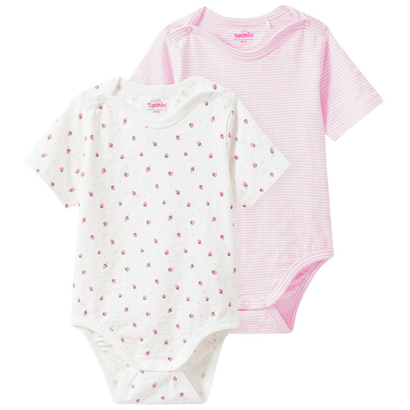 2 Baby Bodys mit Bio-Baumwolle