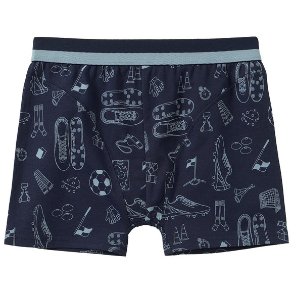 3 Jungen Boxer mit Fußball-Motiven