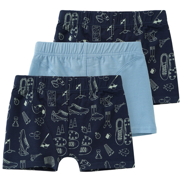 3 Jungen Boxer mit Fußball-Motiven