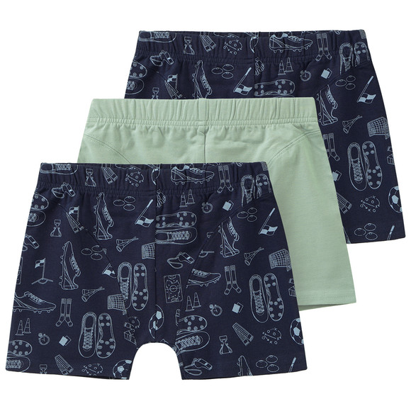 3 Jungen Boxer mit Fußball-Motiven